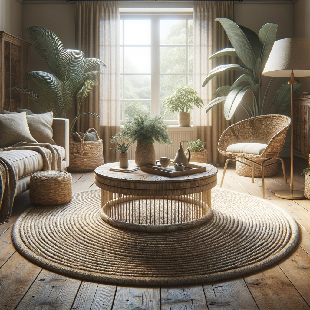 Alfombra de sisal en un espacio de alto tráfico