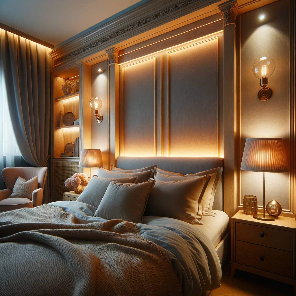 Iluminación acogedora en el dormitorio